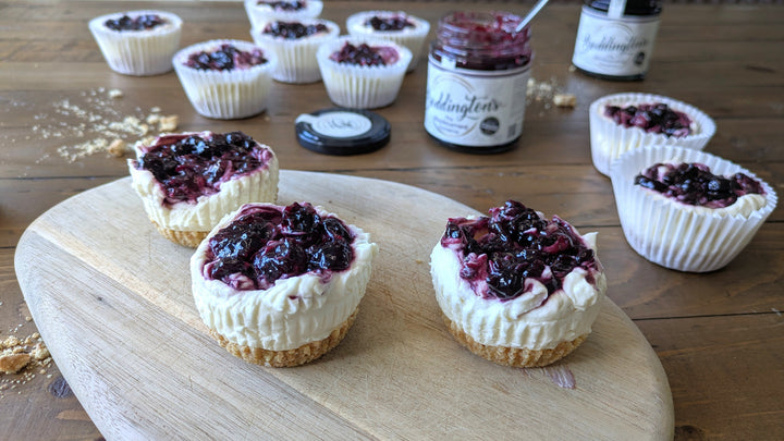 Blackcurrant and Vanilla Cheesecakes