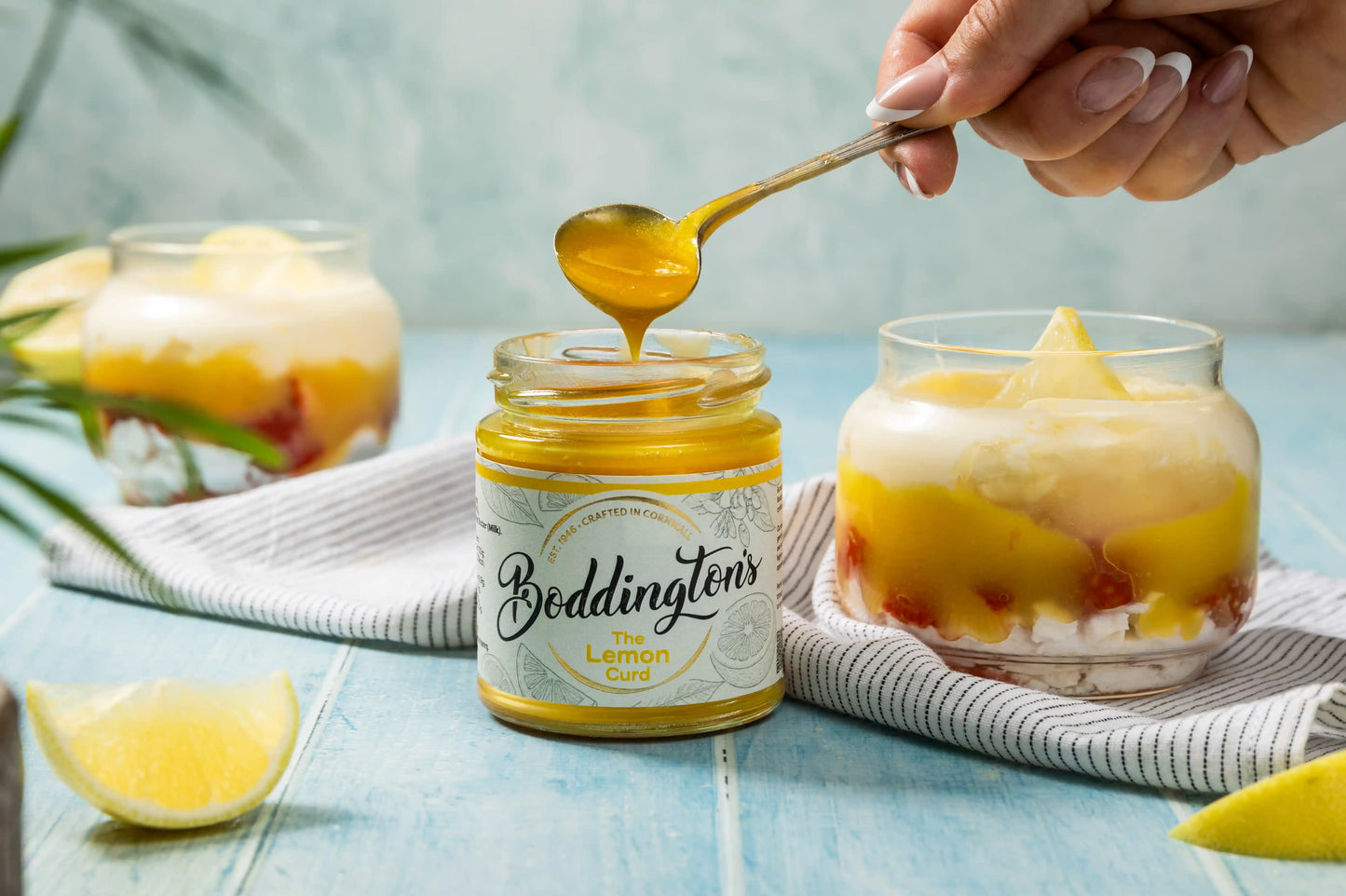 Landscape image of Boddington's Lemon Curd being served