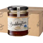 Boddington's Orange Marmalade 340g glass jar product image with box in the background.