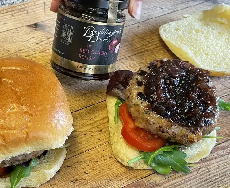 Red Onion Relish Burgers