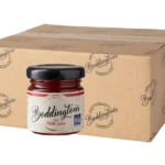 Boddington's Chilli Jam 48g glass jar product image with box in the background.